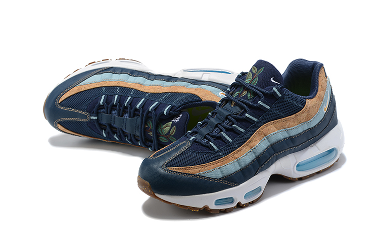 2021 Nike Air Max 95 Navy Blue Coffe Shoes - Click Image to Close